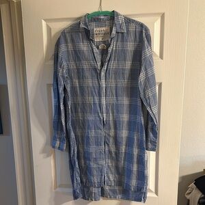 Frank & Eileen Blue Plaid Hunter Shirt Dress